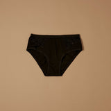 Slip in cotone elasticizzato con pizzo laterale