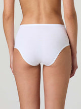 Midi in cotone elasticizzato con pizzo laterale