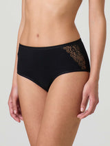 Midi in cotone elasticizzato con pizzo laterale