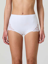 Culotte in cotone elasticizzato con pizzo laterale