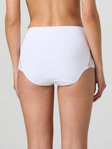 Culotte in cotone elasticizzato con pizzo laterale