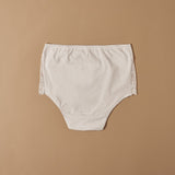 Culotte in cotone elasticizzato con pizzo laterale