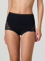 Culotte in cotone elasticizzato con pizzo laterale