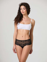 Slip short in pizzo trasparente