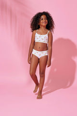 Jadea 216 coordinato bimba cotone con brassiere fantasia tartaruga all over