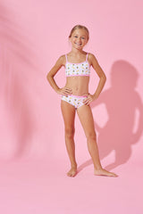 Jadea 217 coordinato bimba cotone con brassiere fantasia ape all over