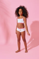 Jadea 219 coordinato bimba cotone con brassiere fantasia lumaca