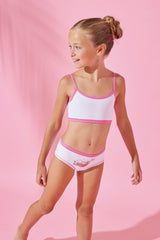 Jadea 220 coordinato bimba cotone con brassiere fantasia gattini