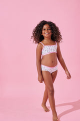 Jadea 220 coordinato bimba cotone con brassiere fantasia gattini all over