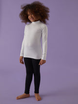 Lupetto bimba a manica lunga in cotone bielastico