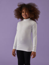 Lupetto bimba a manica lunga in cotone bielastico