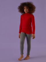 Lupetto bimba a manica lunga in cotone bielastico