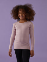 Maglia a girocollo bimba in cotone bielastico