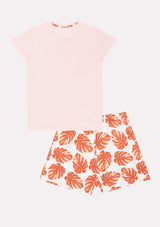 Jadea 3208 pigiama corto cotone jersey fantasia colore rosa serie Origano