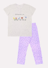 Sage series half-sleeved cotton pajamas with henley collar