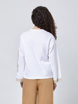 Jadea 4000 maglia oversize 100% cotone latte