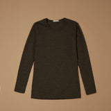 Crew-neck sweater in stretch cotton
