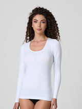 Maglia a scollo lollo in cotone elasticizzato