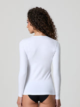 Maglia a scollo lollo in cotone elasticizzato