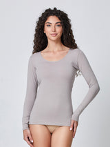 Jadea 4056 maglia maniche lunghe scollo lollo visone