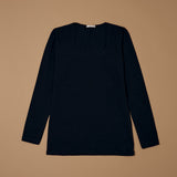 Maglia a scollo lollo in cotone elasticizzato