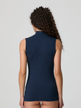 Lupetto smanicato in cotone elasticizzato