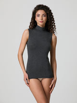 Lupetto smanicato in cotone elasticizzato