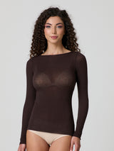 Jadea 4064 maglia scollo a barca cashmere caffe