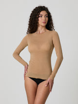 Jadea 4064 maglia scollo a barca cashmere cammello