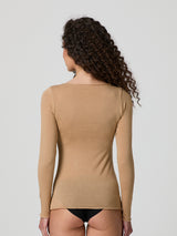 Jadea 4064 maglia scollo a barca cashmere cammello