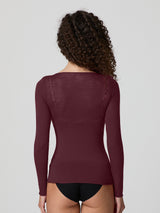 Jadea 4064 maglia scollo a barca cashmere vinaccia