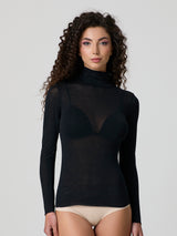 Jadea 4066 dolcevita manica lunga con cashmere nero