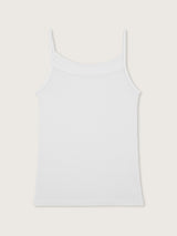 Jadea 4068 top con spalline sottili con cashmere bianco