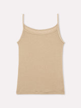 Jadea 4068 top con spalline sottili con cashmere cammello
