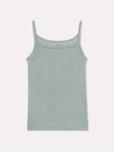 Jadea 4068 top con spalline sottili con cashmere giada