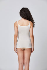 Jadea 4068 top con spalline sottili con cashmere latte
