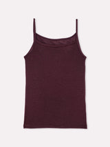 Jadea 4068 top con spalline sottili con cashmere vinaccia