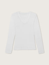 Jadea 4069 maglia con cashmere scollo a V bianco