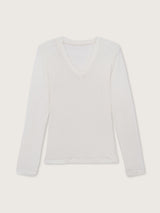 Jadea 4069 maglia con cashmere scollo a V latte