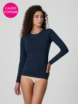 Maglia a girocollo in caldo cotone