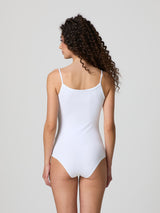 Body con spalline sottili in cotone