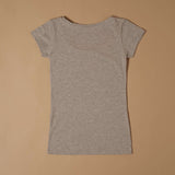 T-shirt scollo tondo in cotone modal