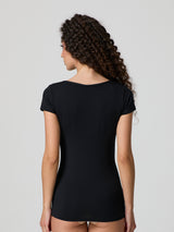 T-shirt scollo tondo in cotone modal
