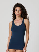 Canotta a spalla larga in cotone modal