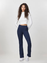 Stretch cotton flared leggings