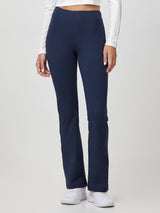 Stretch cotton flared leggings