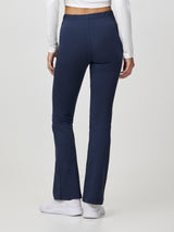 Stretch cotton flared leggings