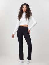 Stretch cotton flared leggings
