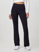 Stretch cotton flared leggings