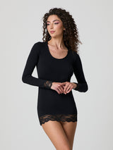 Maglia a maniche lunghe in pizzo